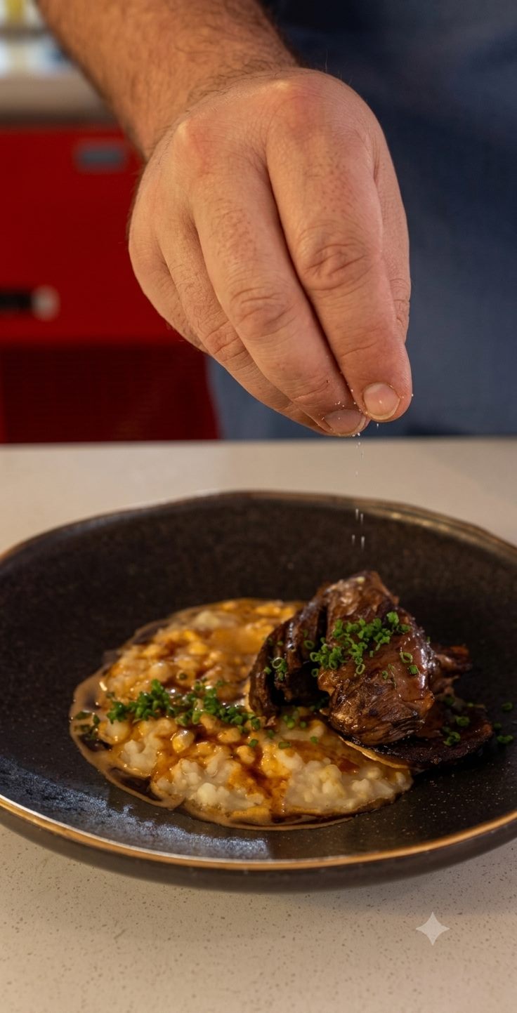 Tuncay Gülcü'nün imza tabağı: risotto üzerine braise et